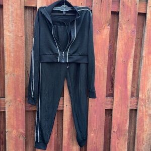 Forever 21 Black Zip-Up Jumpsuit